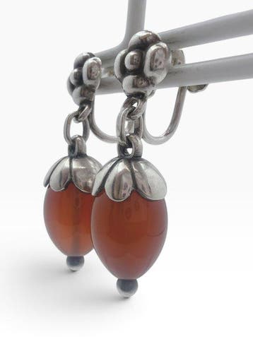 Georg Jensen - Boucles doreilles goutte deau Argent