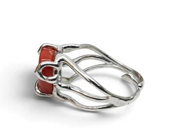 Koraal - Argento 925 - Ring - Italiaans ambacht