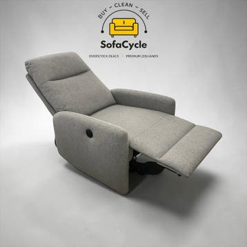 Elektrische relaxfauteuil grijs in stof – tweedehands, Verzenden, Nieuw