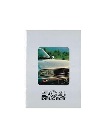 1981 PEUGEOT 504 COUPE | CABRIOLET BROCHURE NEDERLANDS