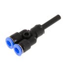 Raccord enfichable en Y de 4 mm x 4 mm avec bouchon PBT NBR, Verzenden