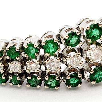 Anneau de bras - 18 carats Or blanc - 0.82ct. tw. Diamant