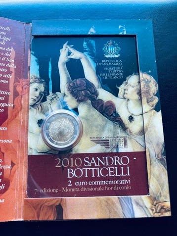 San Marino. 2 Euro 2010/2011 Botticelli + Vasari (2