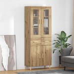 vidaXL Highboard Artisan Eiken 69,5 x 34 x 180 cm Bewerkt, Verzenden