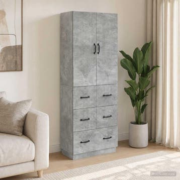 vidaXL Kast Set 2 st 66 x 34,5 x 87 cm Bewerkt hout, Verzenden