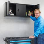 Datona Wandkast zwart 120 cm - Datona - Mat zwart, Ophalen of Verzenden, Nieuw