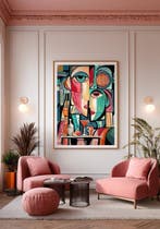 E. Pérez Lezcano - “Rostros en Convergencia” XL ( No, Antiek en Kunst, Kunst | Schilderijen | Modern