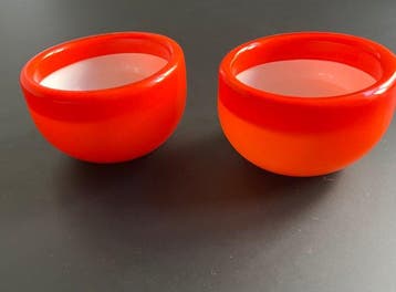 Holmegaard - Michael Bang - Kom (2) - Palet - Glas - Set van, Antiek en Kunst