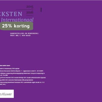 Teksten internationaal belastingrecht 2015/2016 C. van Raad, Verzenden, C. van Raad