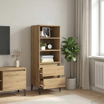 vidaXL Highboard Artisanaal eiken 40 x 36 x 110 cm Bewerkt, Verzenden, Nieuw