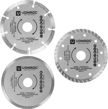 2dekans | VONROC Diamantschijven set – Ø125MM – universeel –, Ophalen of Verzenden