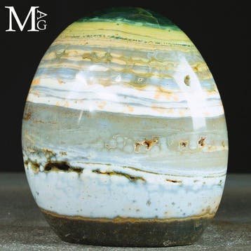 Zeldzame orbiculaire oceaanjaspis vrijvorm – Madagaskar -, Verzamelen