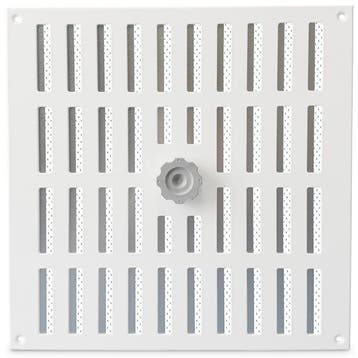 Aluminium afsluitbaar schuifrooster opbouw 300 x 300mm - WIT, Doe-het-zelf en Bouw, Verzenden, Nieuw