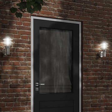 vidaXL Buitenwandlamp roestvrij staal zilverkleurig, Verzenden, Nieuw