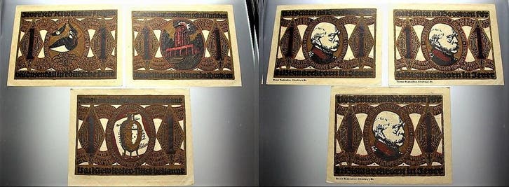 3 x 1 Mark ohne Jahr duitse Serienscheine Jever 1918-1922, Postzegels en Munten, Munten | Nederland, Verzenden