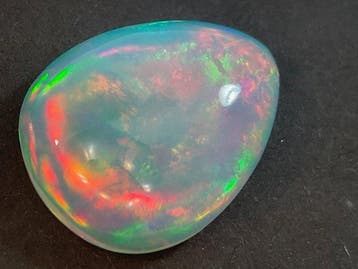 1 pcs Blanc, Multicolore Opale - 4.61 ct - Antwerp