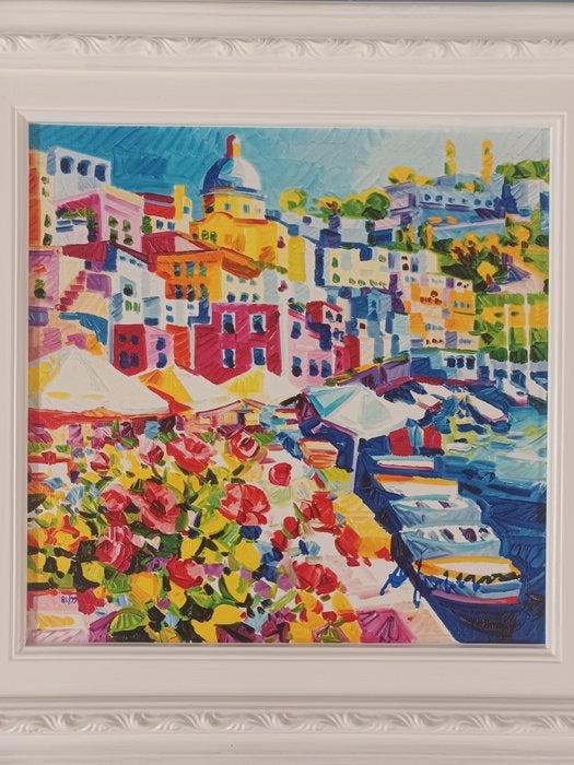Athos Faccincani (1951) - Un istante di bellezza a Procida, Antiek en Kunst, Antiek | Overige Antiek