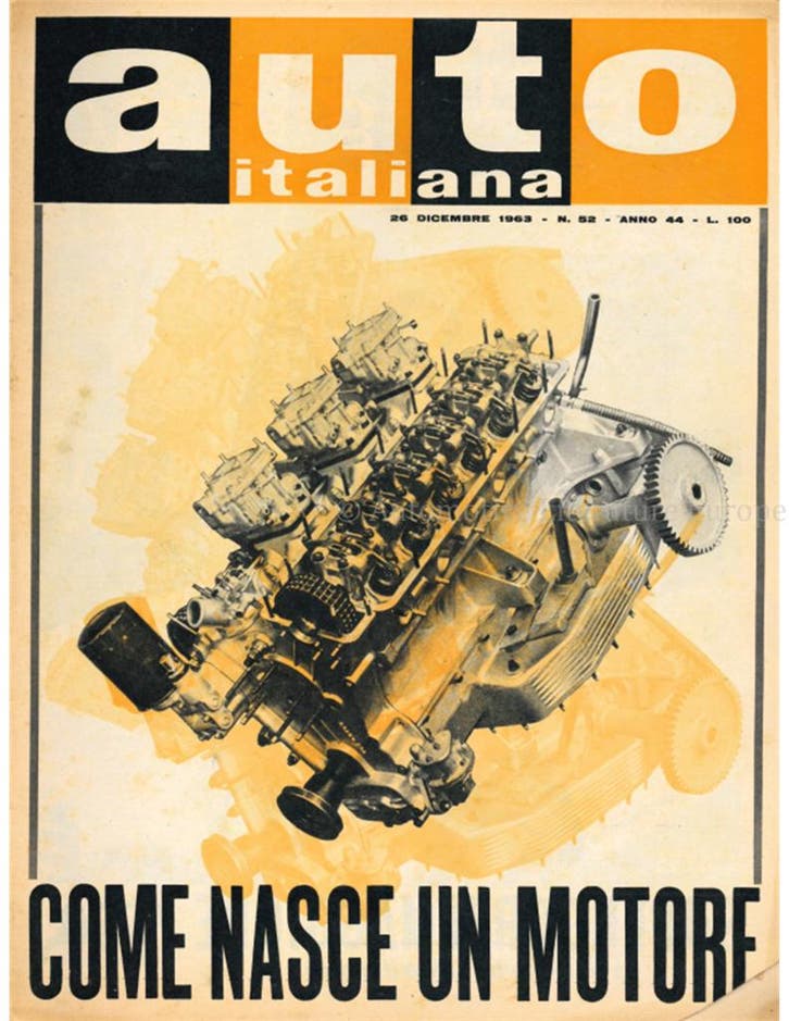1963 AUTO ITALIANA MAGAZINE 52 ITALIAANS, Livres, Autos | Brochures & Magazines