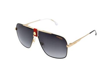 Carrera - 1018S - Rectangular Gold Metal & Red Leather, Handtassen en Accessoires, Nieuw