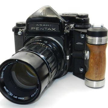 Pentax, Asahi 6x7 + TTL + Wooden grip + Super-Multi-Coated