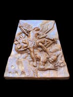 sculptuur, Bassorilievo San Michele Arcangelo - 38 cm -