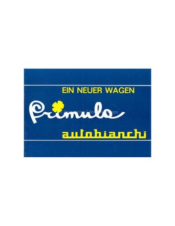 1964 AUTOBIANCHI PRIMULA BROCHURE DUITS