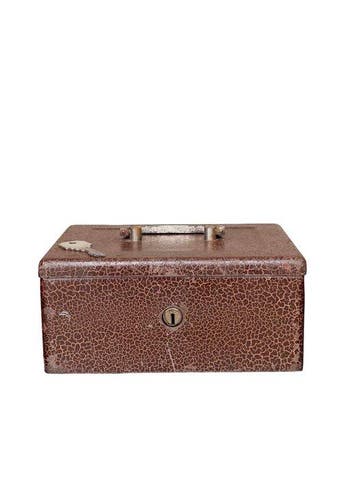 ABA France - Vintage French Steel Strongbox with Original