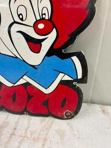 Bozo the Clown – Gevormd Emaille Reclamebord – Circus / Pop