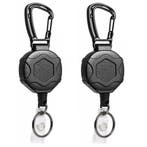 Fako Bijoux - 2x Robuuste Uittrekbare Sleutelhanger Met, Verzenden