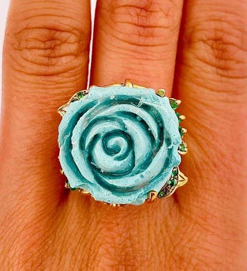 Zonder minimumprijs - Ring - 9 kt. Zilver, Geel goud Smaragd, Handtassen en Accessoires, Nieuw