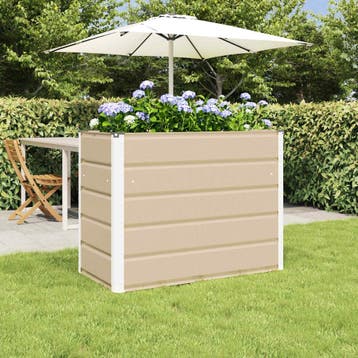 vidaXL Plantenbak Ivoor 100 x 50 x 75 cm Gegevens staal, Verzenden