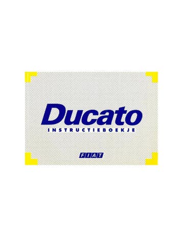 1993 FIAT DUCATO INSTRUCTIEBOEKJE NEDERLANDS, Ophalen of Verzenden