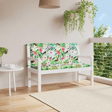 vidaXL Tuinbankkussens 2 st 120x50x7 cm stof meerkleurig, Verzenden, Nieuw