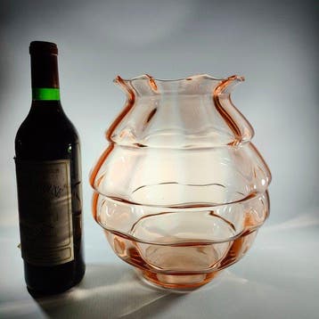 Verreries Doyen Belgium - Vaas - grote art deco - Glas, Antiquités & Art