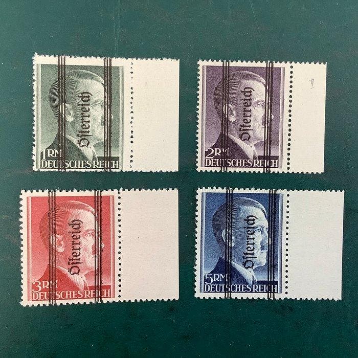 Oostenrijk 1945 - Grazer opdruk : de vier Markenwaardes, Timbres & Monnaies, Timbres | Europe | Autriche