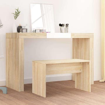 vidaXL Kaptafelkruk 70x35x45 cm bewerkt hout sonoma, Maison & Meubles, Tabourets, Verzenden