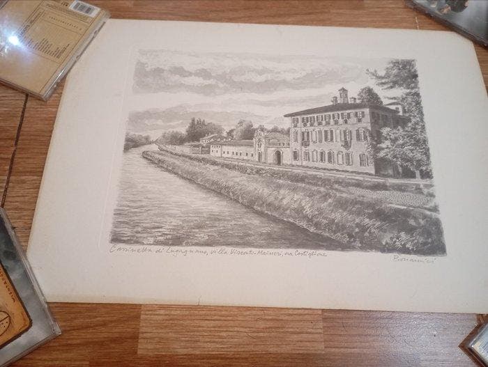 Mario Bonamici (1912-2002) - Caminetta di Lugagnano, villa, Antiquités & Art, Antiquités | Autres Antiquités