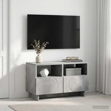 vidaXL Tv-meubel 60 x 34.5 x 40 cm Betongrijs Bewerkt hout, Maison & Meubles, Armoires | Mobilier de télévision, Verzenden