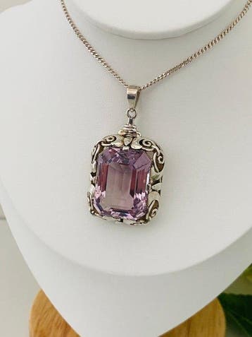 Art Deco (1930) - Amethist - 835 Zilver - Duitsland -
