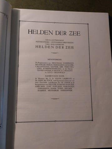 Henri ter Hall - Gedenkboek Helden der Zee - 1929