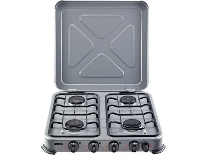 Gimeg Kooktoestel 4-pits - gasbrander - elektronische, Caravanes & Camping, Accessoires de camping, Envoi