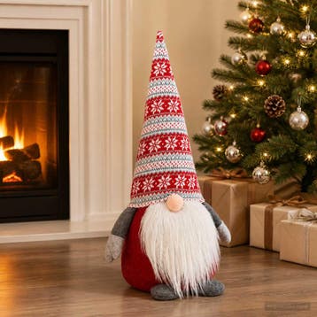 vidaXL Kerstkabouter Rood 80 cm Polyester, Verzenden, Nieuw