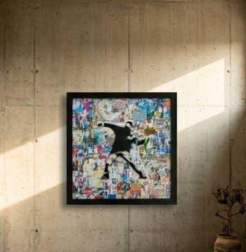 LURNC LXX 1969 - Uraban Echoes Decollage mit Rahmen -
