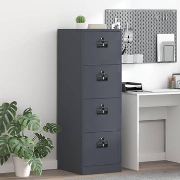 vidaXL Bestandkast Antraciet 44 x 50 x 139 cm Koudgewalst, Verzenden