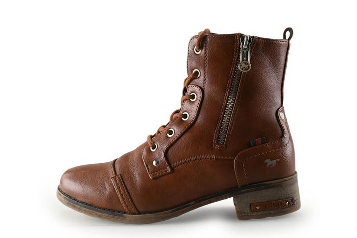 Mustang Veterboots in maat 38 Cognac, Kleding | Dames, Schoenen, Overige kleuren, Zo goed als nieuw, Overige typen, Verzenden