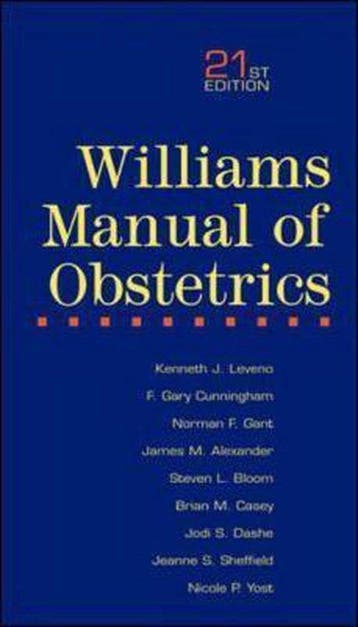 Williams Manual of Obstetrics 9780071372152, Verzenden, Kenneth J. Leveno