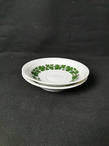 Meissen - Edera verde - Ciotolini e piatti da dolce - 1.Wahl