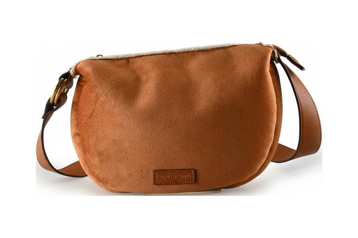 Laurent David Schoudertas Cognac, Handtassen en Accessoires, Tassen | Damestassen, Zo goed als nieuw, Verzenden