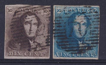 België 1849/1861 - Epauletten en Medaillons - volledige set, Gestempeld