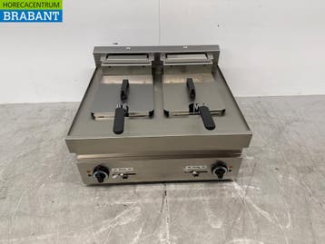 Friteuse double en acier inoxydable 2 x 10 litres 400V, Articles professionnels, Verzenden